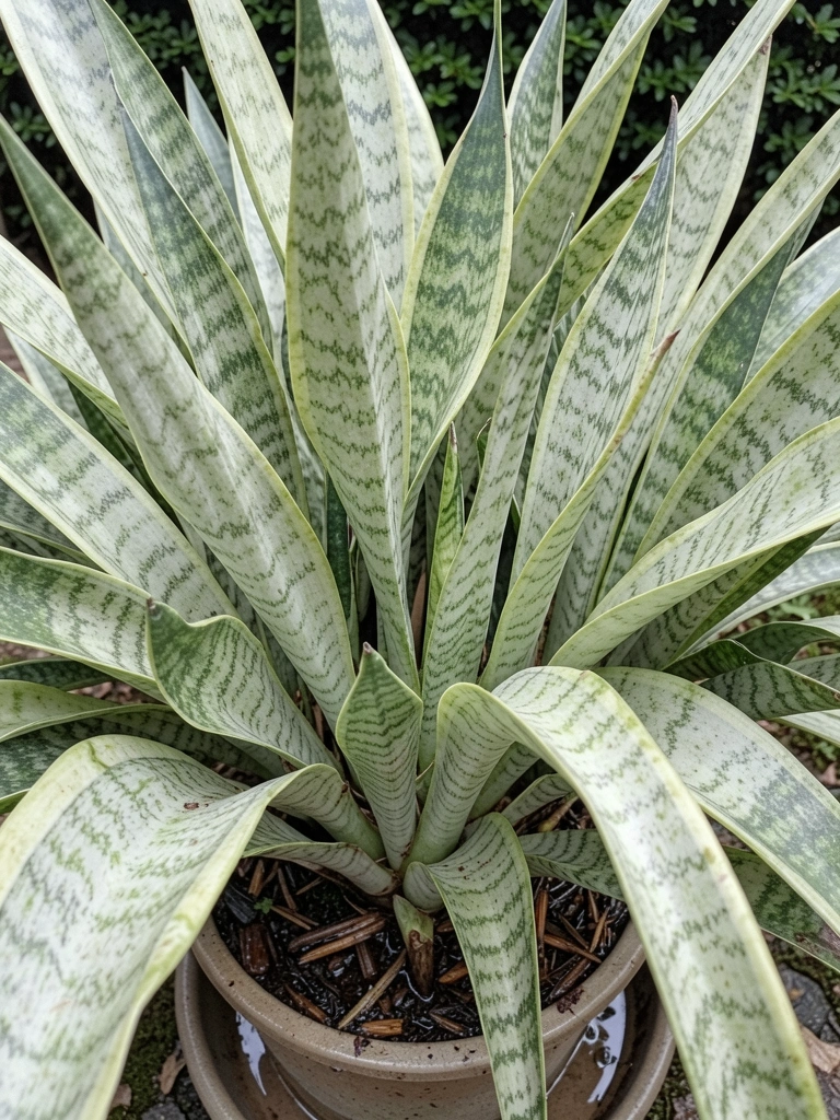 Vaso de planta com prato cheio de água e superfície da terra encharcada