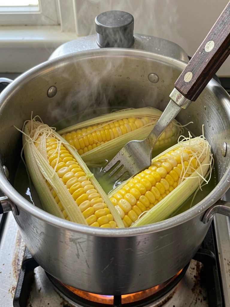 Panela de pressão sobre fogão aceso com vapor saindo pela válvula.