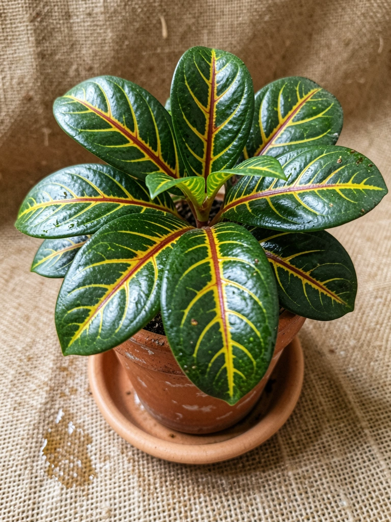 Folhas amarelas e verdes de uma planta medicinal sobre superfície clara.